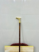 Tongkat Kayu Buatan Tangan dengan Gagang Kepala Kuda Kuningan Multifungsi untuk Digantung di Dinding, Hadiah Wisuda, Hari Valentine, Halloween