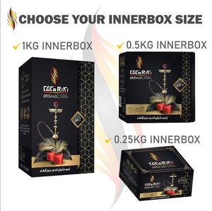 Briquetas de Carbón Vegetal Negro Premium CocoRiki (Cáscara de Coco) en Forma de Cubo, Hechas a Máquina para Barbacoa, Hookah y Shisha - Product Image 5