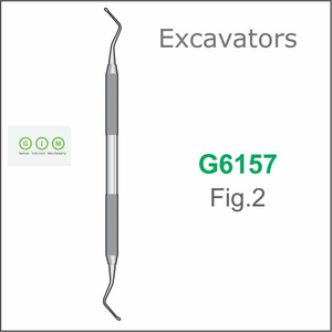 Juego de Excavadores Dentales con Certificación CE ISO |   Instrumentos Restauradores de Doble Extremo para la Eliminación de Caries |   Acero Inoxidable Alemán Fig 1 2 3 G - Product Image 2