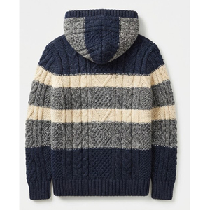 Sweat à capuche d'hiver pour homme en coton jersey tricoté haute densité, écologique, imperméable, avec impression numérique personnalisée en usine et délavage à l'acide - Product Image 6