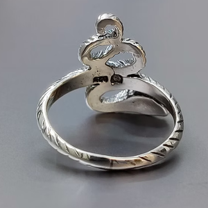 <b>Snake</b> Wrap <b>Ring</b> 925 Sterling <b>Silver</b> Bohemian Style Unisex Elegant Statement Jewelry - Product Image 2