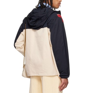 Vestes coupe-vent à capuche en polyester personnalisées, blocs de couleur, respirantes, imperméables, grande taille, hommes, été, marque vintage, coupe-vent - Product Image 2