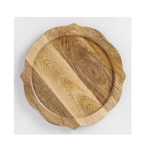 Wood Charger <b>Plate</b> Wedding Party Restaurant Tableware Acacia Wood Charger <b>Plate</b> For dinnerware Used - Product Image 4