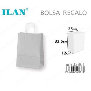 Borsa Regalo Ilan 25x12x33.5 Cm in Carta Bianca per Regali - Product Image 3