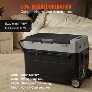 56 QT/53 L Dual Zone 12 Volt Car Refrigerator <b>Fridge</b> <b>Portable</b> 4 50 Fahrenheit Adjustable Range Freezer 220v - Product Image 4