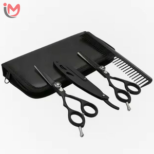 Kit de Coiffure Professionnel en Acier Inoxydable pour Salon de Barbier – Ciseaux de Sécurité Affûtés pour Droitiers, Rasoir de Démêlage, Ensemble d'Outils de Beauté OEM - Product Image 1