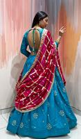 Chaniya Choli élégant en soie de Bombay avec broderies Butta et dupatta en viscose brodée, tenue de mariage et de Navratri pour femmes