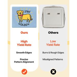 Ergonomic Handle DIY Button Maker Machine 1.97 X 1.97 Square <b>Tinplate</b> Front Shells Plastic Back Covers Magnetic Backings - Product Image 3