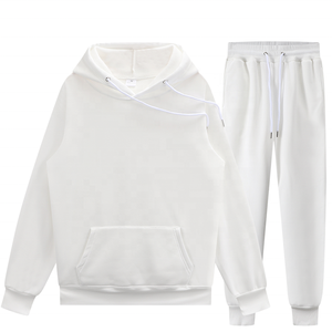 OEM <b>Men's</b> <b>White</b> 100% Cotton Pullover <b>Hoodie</b> Long Sleeve Custom Gym Crop Hoody Plain Dyed for Autumn Season - Product Image 1