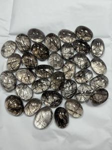 พลอยรูไทล์สีดำธรรมชาติทรงคาโบชองจากเหมืองศรีลังกา สวยงาม ราคาไม่แพง - Product Image 6