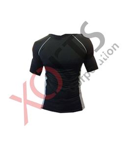 T-shirt de compression unisexe à manches longues en Spandex, protection anti-UV, logo personnalisé sur le devant, séchage rapide, respirant, antibactérien, pour la gym, le yoga et l'entraînement - Product Image 2