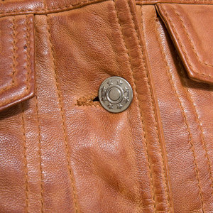 Women's Genuine Leather <b>Trucker</b> <b>Jacket</b> Turn-down Collar Full Sleeve Solid Color Button Closure Wholesale Factory - Product Image 6