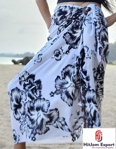 Luxury Custom Tahitian Pareo <b>Beach</b> Sarong Tropical Wrap Fiji Samoa Bora Bora OEM ODM Fabric Manufacturer India - Product Image 2