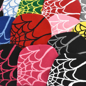 2026 New Custom Logo Digital Spider Printed Knit Beanie <b>Hat</b> Unisex Streetwear <b>Winter</b> Cap for <b>Men</b> and Women - Product Image 6