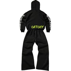 ชุดวอร์มพิมพ์ลายพัฟฟ์แบบ OEM ตามสั่ง ชุดกีฬาระบายอากาศ เสื้อฮู้ด กางเกงจ็อกเกอร์ ชุดเซ็ต - Product Image 6