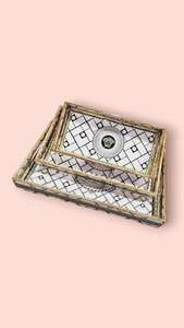 ถาดหินอ่อนสีขาวพิมพ์ลาย UV หรูหราสั่งทำจากโรงงาน ถาดเสิร์ฟร้านอาหารคุณภาพสูง ถาดครัวเคลือบแบบเรียบง่าย - Product Image 6