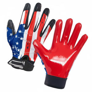 Gants de football américain en latex de qualité supérieure, design personnalisé tendance, imperméables et compatibles avec les écrans tactiles, vente en gros - Product Image 3