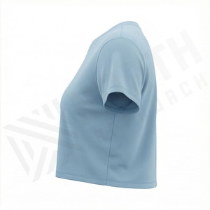 T-shirts courts amples et respirants en spandex pour femmes, personnalisables, couleur au choix, pour le sport et la gym - Product Image 3