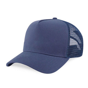Unisex <b>Navy</b> Blue 6-Panel Mesh Trucker <b>Hat</b> Breathable Adjustable Casual Cap Spring Summer Adult Fit - Product Image 1