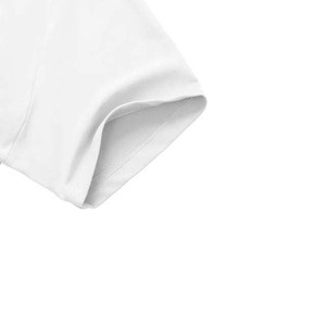 Men's White Breathable Plus Size Jersey Short Sleeve Knitted for <b>Shirt</b> Solid Color Casual Zipper <b>Collar</b> - Product Image 4