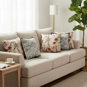 6PC Modern Cream and <b>Black</b> Pillow <b>Cover</b> Set Abstract Decorative <b>Cushion</b> Cases for Sofa and Bed - Product Image 2
