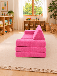 Sofá Modular Moderno para Niños en Color Rosa de Emerald Sofa, Sofá de Juego para Apartamento, Tela Premium Personalizada, Muebles Ecológicos para Niños - Product Image 6