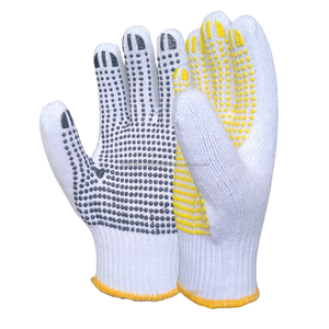Gants en coton jetables Points en PVC assurant un confort de protection maximal Antidérapant Caractéristiques antistatiques pour la sécurité agricole - Product Image 2