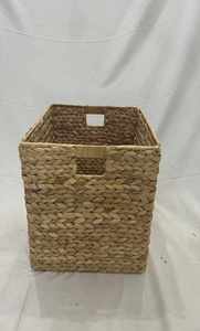 Handmade Eco-Friendly Waterproof Modern Water Hyacinth Storage <b>Basket</b> Natural Woven <b>Rectangular</b> Tray Multifunction Geometric - Product Image 2