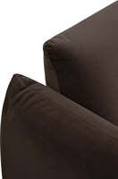 Sillón Moderno Cuadrado con Relleno de Espuma y Tapizado en Tela, con Brazos Acolchados, para Apartamento y Sala de Estar