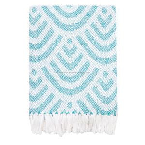 Soft Lightweight Handwoven Cotton GreyThrow Blanket with Tassels and Chevron Design for Chair Decor <b>Throw</b> Blanket for Winter - Product Image 6