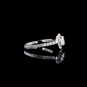 Anillo de compromiso de moissanita con corte ovalado, anillo vintage único de plata de ley, anillo de boda de diamantes, anillo nupcial, anillo de aniversario - Product Image 2