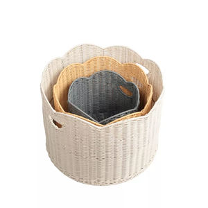 Handwoven Rattan <b>Basket</b> New Design 2026 Trend Natural Eco Friendly Storage Organizer Home Decor Wholesale Factory - Product Image 3