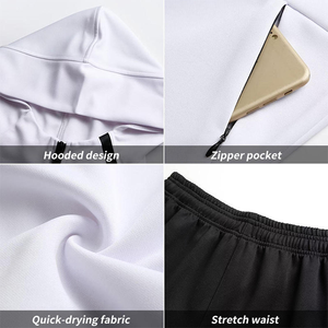 Ensemble de survêtement 2 pièces pour homme : veste à capuche zippée et pantalon de jogging, séchage rapide, idéal pour la gym, la course et l'entraînement, vêtements de sport, vente en gros, logo personnalisé - Product Image 4