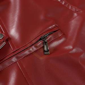 Men's High Quality Fashion Stand Collar Leather <b>Jacket</b> <b>Winter</b> <b>Waterproof</b> Windproof High Street Style Leather <b>Jacket</b> - Product Image 4