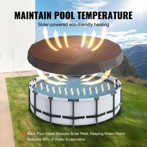 Copertura Solare Rotonda in PVC da 18 Piedi per Piscine Fuori Terra, in Tessuto Oxford 420D, Copertura di Sicurezza Invernale con Design a Coulisse, Materiale PC 2-in-1 - Product Image 4
