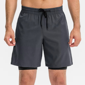 Performance Gym Shorts with Stretch Fabric Two in One Workout Shorts for Active Lifestyle Men Casual Athletic Shorts - Product Image 4