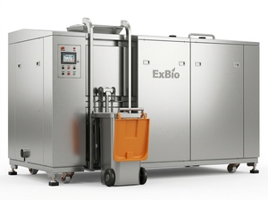 Exbio EX-2000 – Fournisseur direct usine – Qualité supérieure – Capacité 2000 kg/jour – Digesteur alimentaire haute technologie en acier inoxydable 304 – Roulement de moteur - Product Image 3