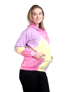 Sudadera con Capucha Tie Dye para Mujer, Estilo Chic, Estampado Pastel, Premium, Ligera, Transpirable, para Uso Diario - Product Image 5
