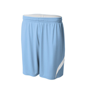 Shorts de sport pour homme en polyester respirant, couleur unie, taille élastique, coupe classique, taille adulte, couleur orange - Product Image 5