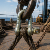 Manilles forgées en acier allié 9.5T 12T 13.5T 17T 25T 35T, type US, avec goupille à vis amovible, métriques et impériales, matériel de levage et de gréage