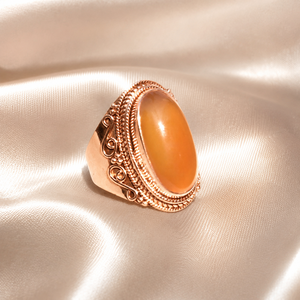 Anillo de Piedra Preciosa Cornalina Natural, Plata de Ley 925, Hecho a Mano, Estilo Vintage, para Mujer y Hombre, Joyería Boho, Regalo de Navidad - Product Image 5