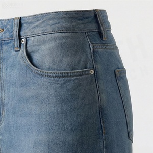 Falda Lápiz de Mezclilla de Cintura Alta con Abertura Frontal, Larga hasta el Suelo, Estilo Minimalista para Mujer, para Todas las Temporadas - Product Image 5
