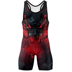 Uniformes de Lucha Libre Profesional Personalizados al por Mayor, Sublimados, OEM, ODM, Singlets, Trajes Ajustados, Ropa de Lucha Libre - Product Image 2