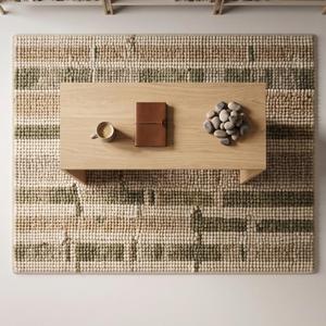 Exclusive Handwoven <b>Cream</b> <b>Beige</b> Wool Anti-Slip Medium Pile Area <b>Rug</b> with Solid Color Cotton Canvas Backing Modern Floor Carpet - Product Image 5