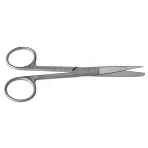 Ciseaux chirurgicaux réutilisables à manivelle, tranchants et à bout arrondi, 5,5 pouces, droits, durables, en acier inoxydable, coupe de précision, CE - Product Image 1