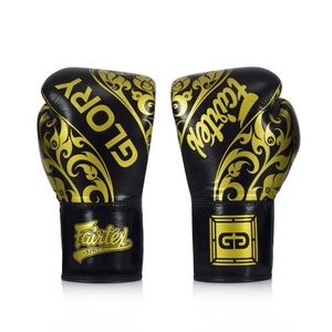 ถุงมือชกมวย Fairtex รุ่น Glory ออกแบบพิเศษตามสั่ง พิมพ์ลายเต็มรูปแบบ หนังวัวแท้ สำหรับมวยไทยมืออาชีพ - Product Image 5