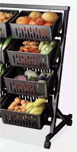 Étagère de rangement multifonctionnelle à double rangée OEM/ODM Vietnam pour cuisine, salle de bain, stockage de fruits et aliments - Product Image 3