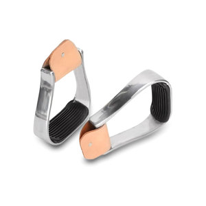 Leather Stirrups with Stitched Edges for <b>Equestrian</b> Riding - Product Image 3