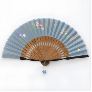 พัดไม้ไผ่พับได้ทำมือ ลายเพ้นท์ดอกไม้ สำหรับใช้เป็นของที่ระลึก - Product Image 4