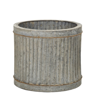 Meilleur pot de fleurs moderne en fer galvanisé naturel tendance pour la décoration extérieure du jardin - Product Image 4